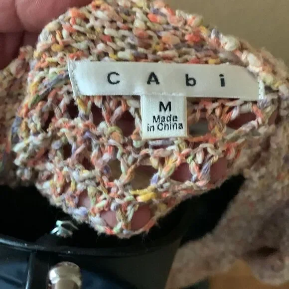 Cabi sorbet pullover shirt sleeve sweater sherbet pastel neutral. Size M - Picture 2 of 2